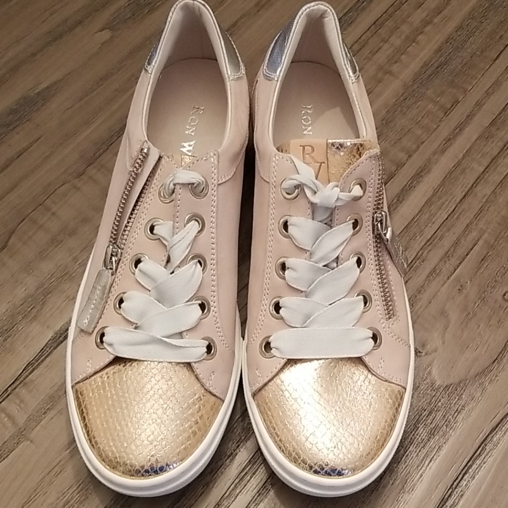 Ron White Orabella Nubuck Leather Metallic sneaker